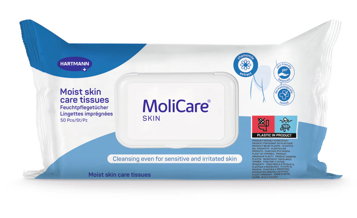 MoliCare Skin Moist Skin Care Tissues 20×30cm - Image 1