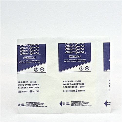 multigate-gauze-swabs-7-5x7-5cm-white-5-s-st-pack-of-100-mul11-666-pk-35100796190803.jpg Multigate Gauze Swabs 7.5x7.5cm White 5's ST - Image 1